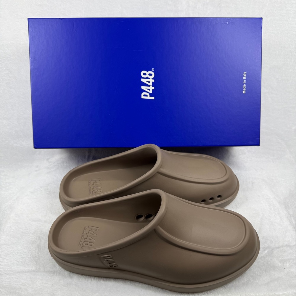 P448 Mimetic Mules Clogs Taupe Made in Italy EU 40 41 XL Extralight US 9